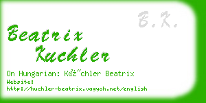 beatrix kuchler business card